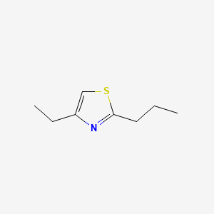 molecular formula C8H13NS B13827826 4-Ethyl-2-propylthiazole CAS No. 41981-68-4