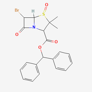 molecular formula C21H20BrNO4S B13827843 Benzhydryl 6-bromo-3,3-dimethyl-4,7-dioxo-4lambda4-thia-1-azabicyclo[3.2.0]heptane-2-carboxylate 