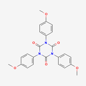 molecular formula C24H21N3O6 B13827895 s-Triazine-2,4,6(1H,3H,5H)-trione, 1,3,5-tris(p-methoxyphenyl)- CAS No. 4623-21-6