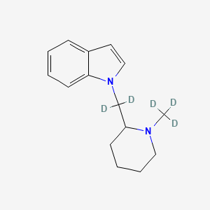 molecular formula C15H20N2 B13827916 N-(N-Methylpiperidinyl)methylindole-d5 