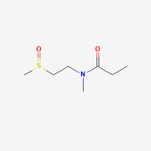 molecular formula C7H15NO2S B13827970 Propanamide,N-methyl-N-(2-(methylsulfinyl)ethyl)- 