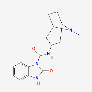 molecular formula C16H20N4O2 B13828008 N-(8-methyl-8-azabicyclo[3.2.1]octan-3-yl)-2-oxo-3H-benzimidazole-1-carboxamide CAS No. 142942-75-4