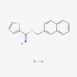 molecular formula C16H14BrNS2 B13828066 Naphthalen-2-ylmethyl thiophene-2-carbimidothioate hydrobromide 