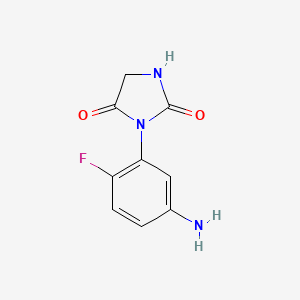 3-(5-Amino-2-fluorophenyl)imidazolidine-2,4-dione