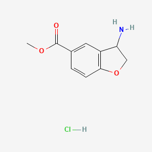 molecular formula C10H12ClNO3 B13828076 Methyl 3-amino-2,3-dihydro-1-benzofuran-5-carboxylate;hydrochloride 