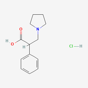 2-Phenyl-3-(pyrrolidin-1-yl)propanoic acid hydrochloride