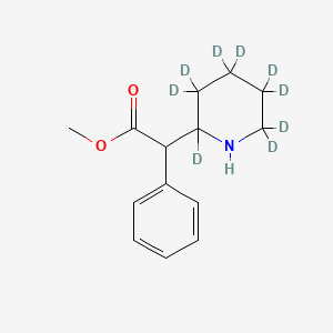 molecular formula C14H19NO2 B13828113 Methyl 2-(2,3,3,4,4,5,5,6,6-nonadeuteriopiperidin-2-yl)-2-phenylacetate 