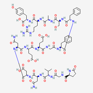 molecular formula C75H102N20O27 B13828130 H-Pyr-Gly-Val-Asn-Asp-Asn-Glu-Glu-Gly-Phe-Phe-Ser-Ala-Arg-Tyr-OH 