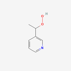 molecular formula C7H9NO2 B13828133 Hydroperoxide, 1-(3-pyridinyl)ethyl 
