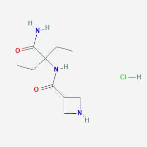 2-(Azetidin-3-ylformamido)-2-ethylbutanamide hydrochloride