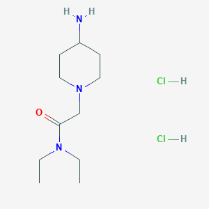 molecular formula C11H25Cl2N3O B1382816 2-(4-aminopiperidin-1-yl)-N,N-diethylacetamide dihydrochloride CAS No. 1589393-24-7