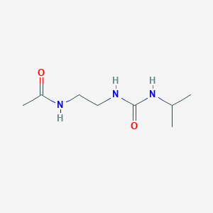 molecular formula C8H17N3O2 B13828163 N-{2-[(Isopropylcarbamoyl)amino]ethyl}acetamide 