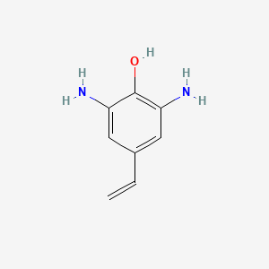 molecular formula C8H10N2O B13828174 Phenol, 2,6-diamino-4-ethenyl- 