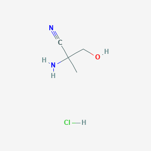 2-Amino-3-hydroxy-2-methylpropanenitrile hydrochloride