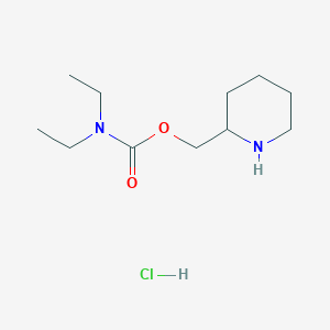 (piperidin-2-yl)methyl N,N-diethylcarbamate hydrochloride