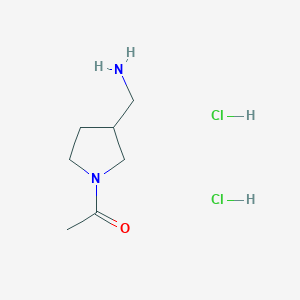 1-[3-(Aminomethyl)pyrrolidin-1-yl]ethan-1-one dihydrochloride