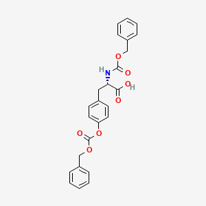 molecular formula C25H23NO7 B13828282 N-[(benzyloxy)carbonyl]-4-{[(benzyloxy)carbonyl]oxy}phenylalanine 