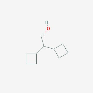 molecular formula C10H18O B1382829 2,2-Dicyclobutylethan-1-ol CAS No. 1803606-45-2