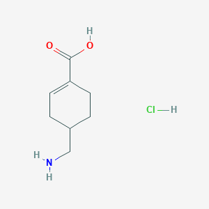 molecular formula C8H14ClNO2 B1382830 4-(Aminomethyl)cyclohex-1-enecarboxylic acid hydrochloride CAS No. 1803601-44-6