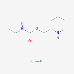 molecular formula C9H19ClN2O2 B1382832 piperidin-2-ylmethyl N-ethylcarbamate hydrochloride CAS No. 1803605-80-2