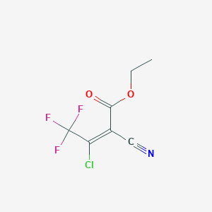 molecular formula C7H5ClF3NO2 B13828322 Ethyl 3-chloro-2-cyano-4,4,4-trifluoro-2-butenoate 