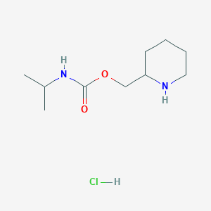 molecular formula C10H21ClN2O2 B1382833 (piperidin-2-yl)methyl N-(propan-2-yl)carbamate hydrochloride CAS No. 1803604-09-2
