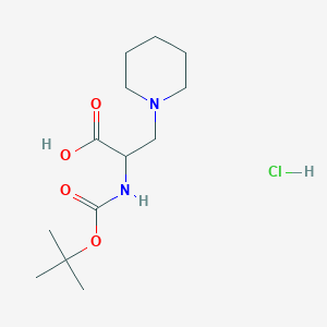 2-{[(Tert-butoxy)carbonyl]amino}-3-(piperidin-1-yl)propanoic acid hydrochloride