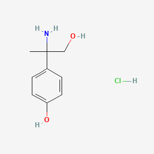 molecular formula C9H14ClNO2 B1382845 4-(2-Amino-1-hydroxypropan-2-yl)phenol hydrochloride CAS No. 1803601-19-5