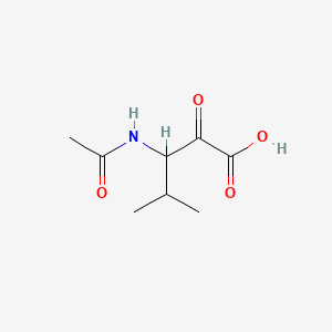 molecular formula C8H13NO4 B13828514 Pentanoic acid, 3-(acetylamino)-4-methyl-2-oxo- 