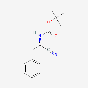 molecular formula C14H18N2O2 B13828515 tert-butyl N-[(1R)-1-cyano-2-phenylethyl]carbamate 