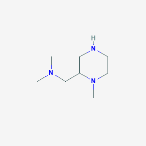 molecular formula C8H19N3 B13828542 N,N-Dimethyl-1-(1-methylpiperazin-2-YL)methanamine CAS No. 485841-55-2