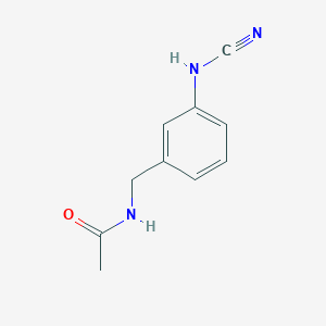 molecular formula C10H11N3O B13828559 Acetamide,N-[[3-(cyanoamino)phenyl]methyl]- 