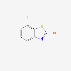 molecular formula C8H5BrFNS B1382857 2-Bromo-7-fluoro-4-methylbenzothiazole CAS No. 1019108-45-2