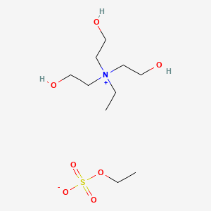 molecular formula C8H20NO3.C2H5O4S<br>C10H25NO7S B13828576 Ethyltris(2-hydroxyethyl)ammonium ethyl sulphate CAS No. 31774-90-0