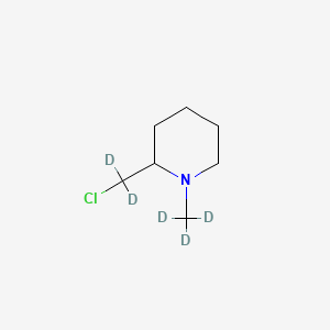 molecular formula C7H14ClN B13828584 N-Methyl-2-piperidinemethyl-d5 Chloride 