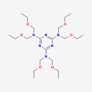 molecular formula C21H42N6O6 B13828588 s-Triazine-1,3,5-triamine, hexakis(ethoxymethyl)- CAS No. 10193-52-9