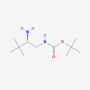 molecular formula C11H24N2O2 B1382861 (S)-(2-Amino-3,3-dimethyl-butyl)-carbamic acid tert-butyl ester CAS No. 1374636-08-4