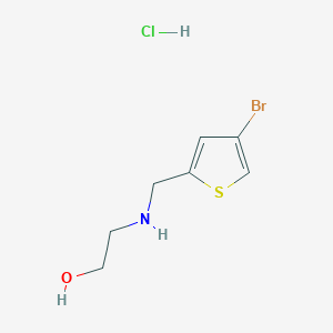 molecular formula C7H11BrClNOS B1382867 2-{[(4-Bromothiophen-2-yl)methyl]amino}ethan-1-ol hydrochloride CAS No. 1293922-14-1