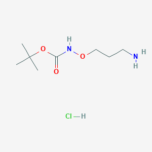 molecular formula C8H19ClN2O3 B1382869 tert-butyl N-(3-aminopropoxy)carbamate hydrochloride CAS No. 1237528-49-2
