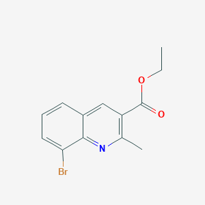 molecular formula C13H12BrNO2 B1382875 ethyl 8-bromo-2-methylquinoline-3-carboxylate CAS No. 1333255-21-2