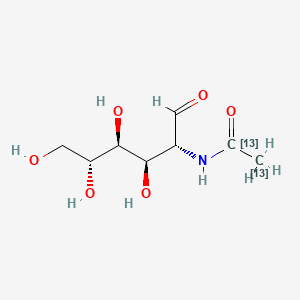 molecular formula C8H15NO6 B13828754 N-[(2R,3R,4S,5R)-3,4,5,6-tetrahydroxy-1-oxohexan-2-yl]acetamide 
