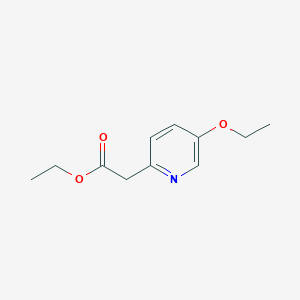molecular formula C11H15NO3 B1382876 乙酸乙酯 2-(5-乙氧基吡啶-2-基) CAS No. 1788542-89-1