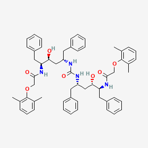 molecular formula C57H66N4O7 B13828784 N,N'-bis((1S,3S,4S)-1-benzyl-4-((2-(2,6-dimethylphenoxy)acetyl)amino)-3-hydroxy-5-phenylpentyl)urea 