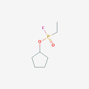 molecular formula C7H14FO2P B13828799 Phosphonofluoridic acid, ethyl-, cyclopentyl ester 