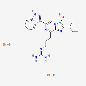 molecular formula C22H29Br2N7O B13828803 Cypridinia,Vargula Luciferin dihydrobromide CAS No. 23510-45-4