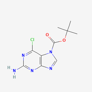 molecular formula C10H12ClN5O2 B1382884 tert-butyl 2-amino-6-chloro-7H-purine-7-carboxylate CAS No. 1803582-00-4