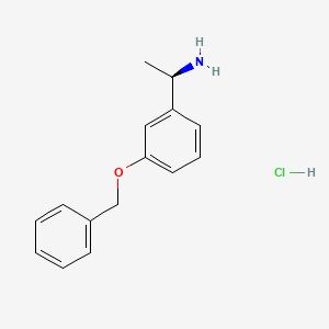 molecular formula C15H18ClNO B1382887 (1R)-1-[3-(benzyloxy)phenyl]ethan-1-amine hydrochloride CAS No. 1391553-17-5