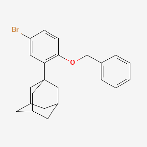 molecular formula C23H25BrO B13828873 1-[2-(Benzyloxy)-5-bromophenyl]adamantane 