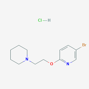 molecular formula C12H18BrClN2O B1382896 5-Bromo-2-(2-piperidin-1-yl-ethoxy)-pyridine hydrochloride CAS No. 1427195-38-7