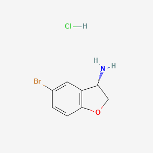 molecular formula C8H9BrClNO B1382899 (S)-5-Bromo-2,3-dihydro-benzofuran-3-ylamine hydrochloride CAS No. 1965314-59-3
